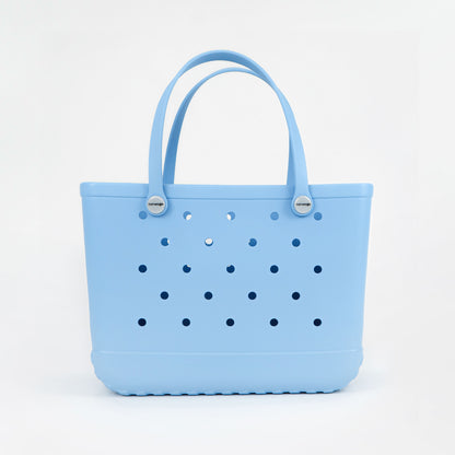 Blaue Tasche in Größe L – geräumig und elegant, ideal für Alltag, Reisen und Beruf.