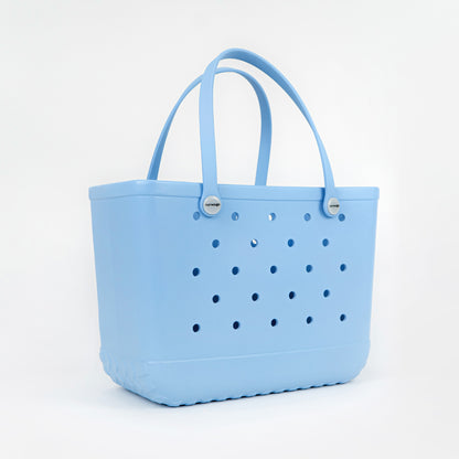 Blaue Tasche in Größe L – geräumig und elegant, ideal für Alltag, Reisen und Beruf.