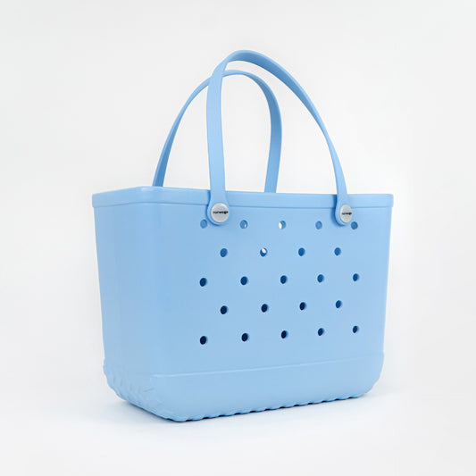 Blaue Tasche in Größe L – geräumig und elegant, ideal für Alltag, Reisen und Beruf.