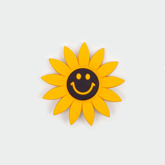 Gelbe Blume zur Personalisierung der Tasche – füge eine fröhliche und farbenfrohe Note hinzu.
